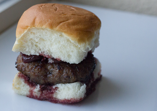 burgundy fluffy sliders